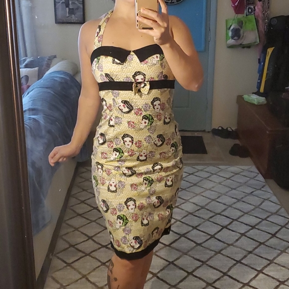 Collectif Dresses & Skirts - Collectif Geisha rockabilly pinup dress 10 goth